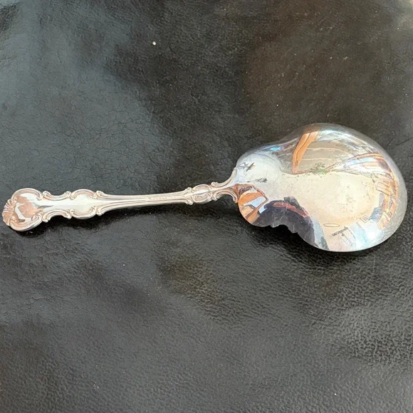 Elegant Silverplate Serving Spoon - Picture 3 of 7